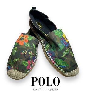 Mens Polo Ralph Lauren Floral Barron Espadrille Slip-Ons Camo Tropical 10.5 $160